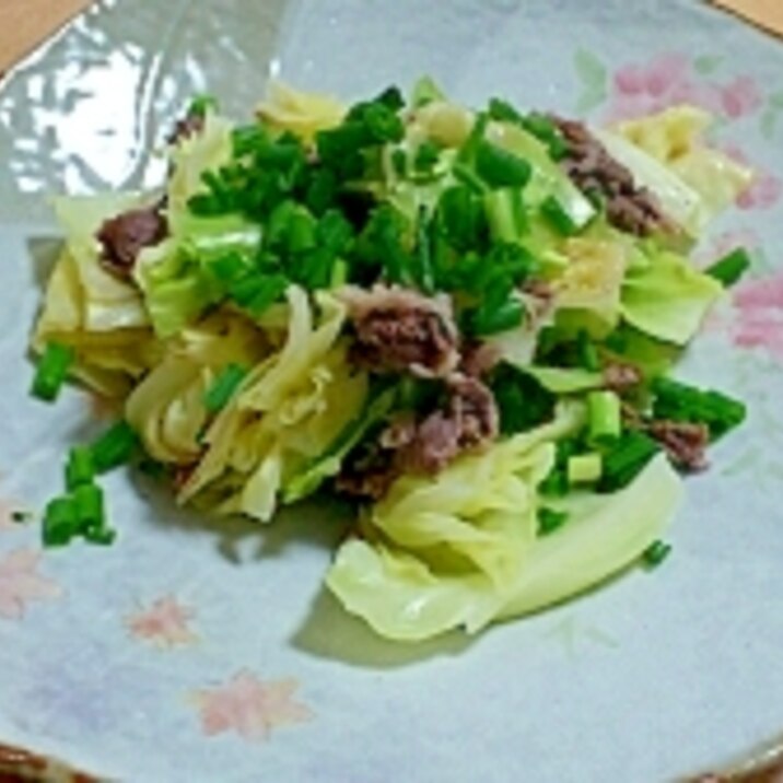 レンジで簡単！！キャベツと牛肉炒め